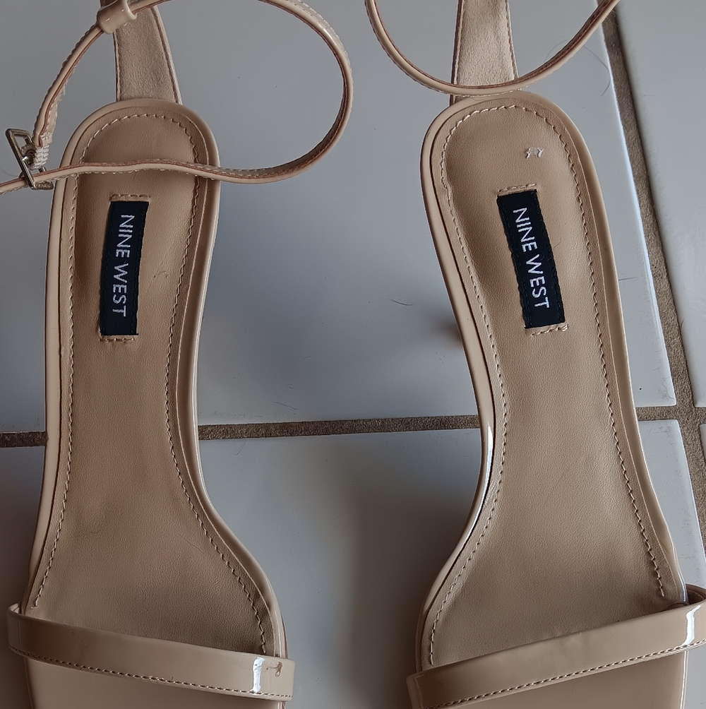 Nine West Nude Strappy Heels
